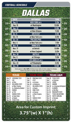 Magnet Football Sport Schedules - 4x7 Round Corners