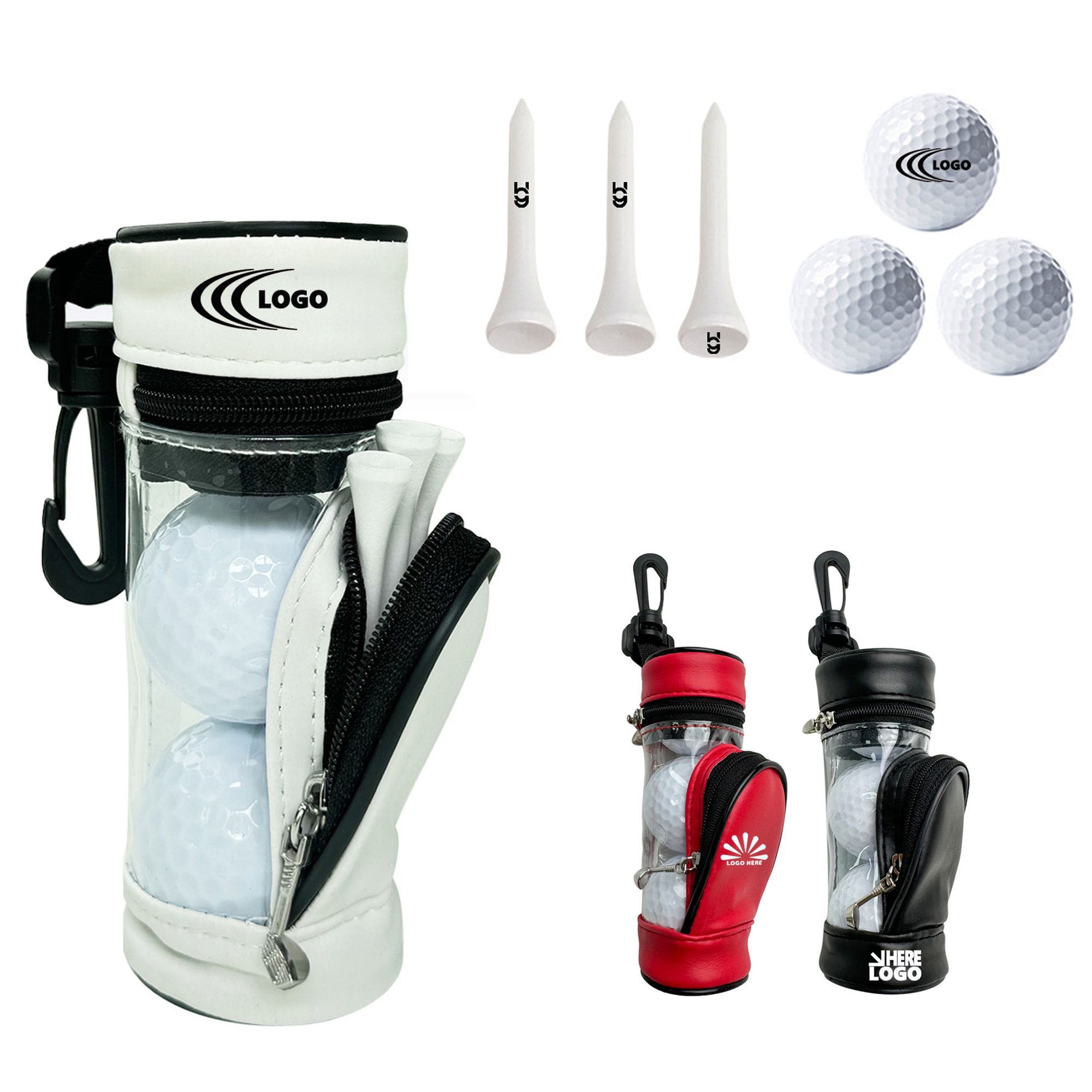 Mini Golf Ball Bag With Balls And Tees 3