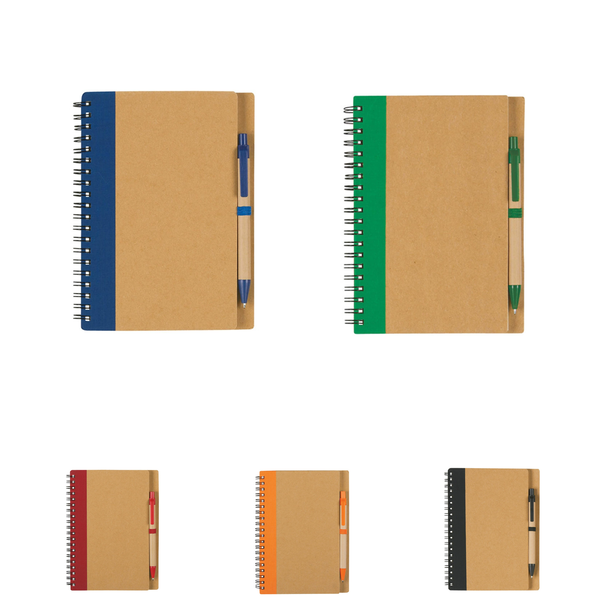 5.5"L X 3.5"W Eco-Friendly Spiral Notebook With Pen 3