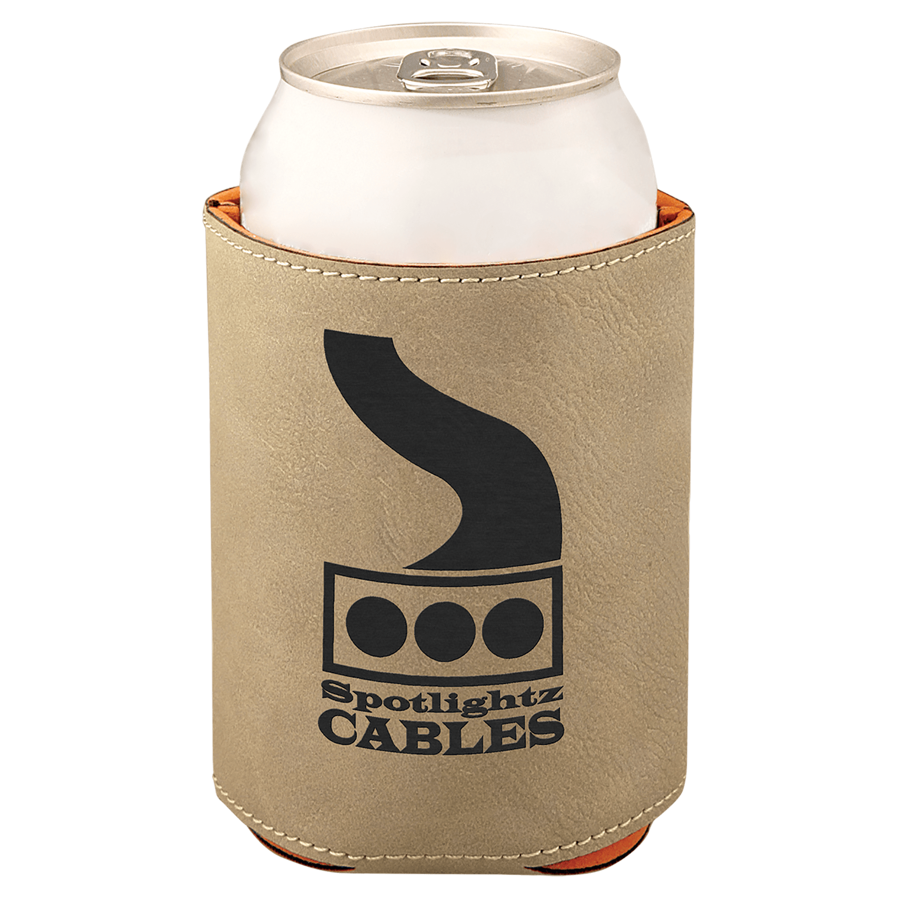 3 3/4" Leatherette Beverage Holder, custom koozie with logo imprint 7