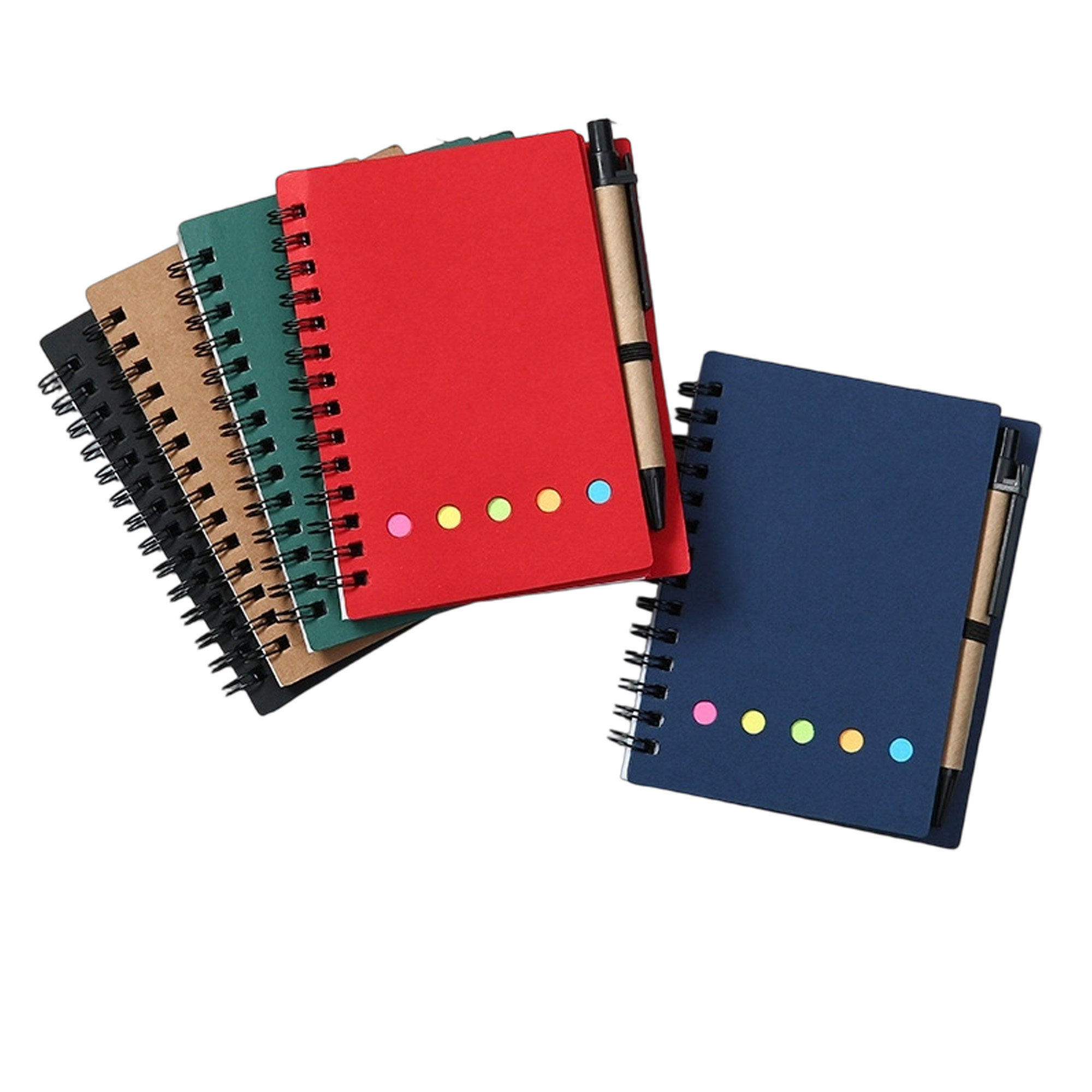Kraft Paper Spiral Writing Notebook Stationery Kit 3