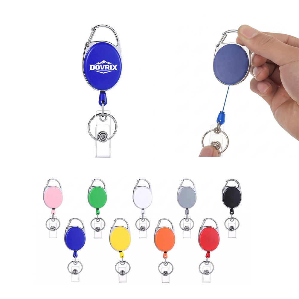 Oval Retractable Badge Holder