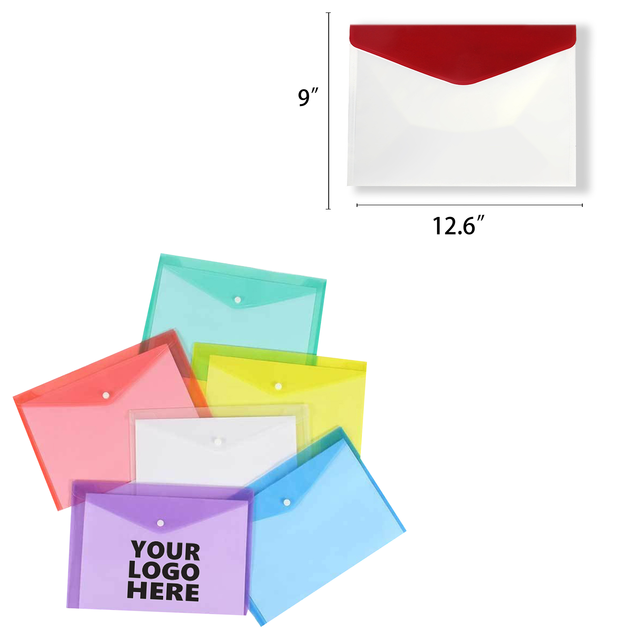 Custom A4 Plastic Transparent File Bag 2