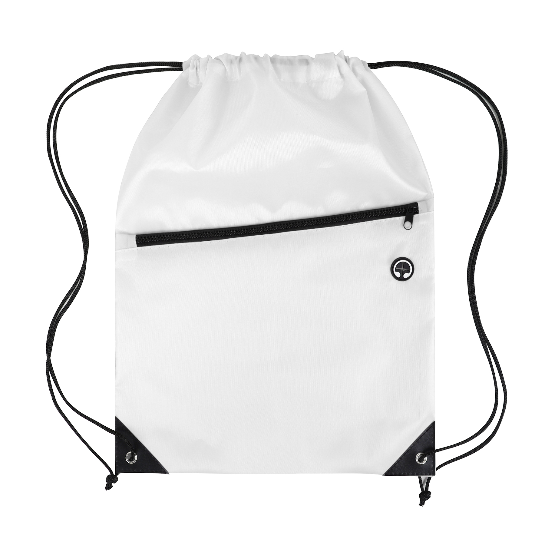 Drawstring Backpack with Front Zipper Pocket 62
