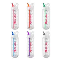 Water Bottle with Flip Up Spout & Hydration Mark  - 32 Oz.