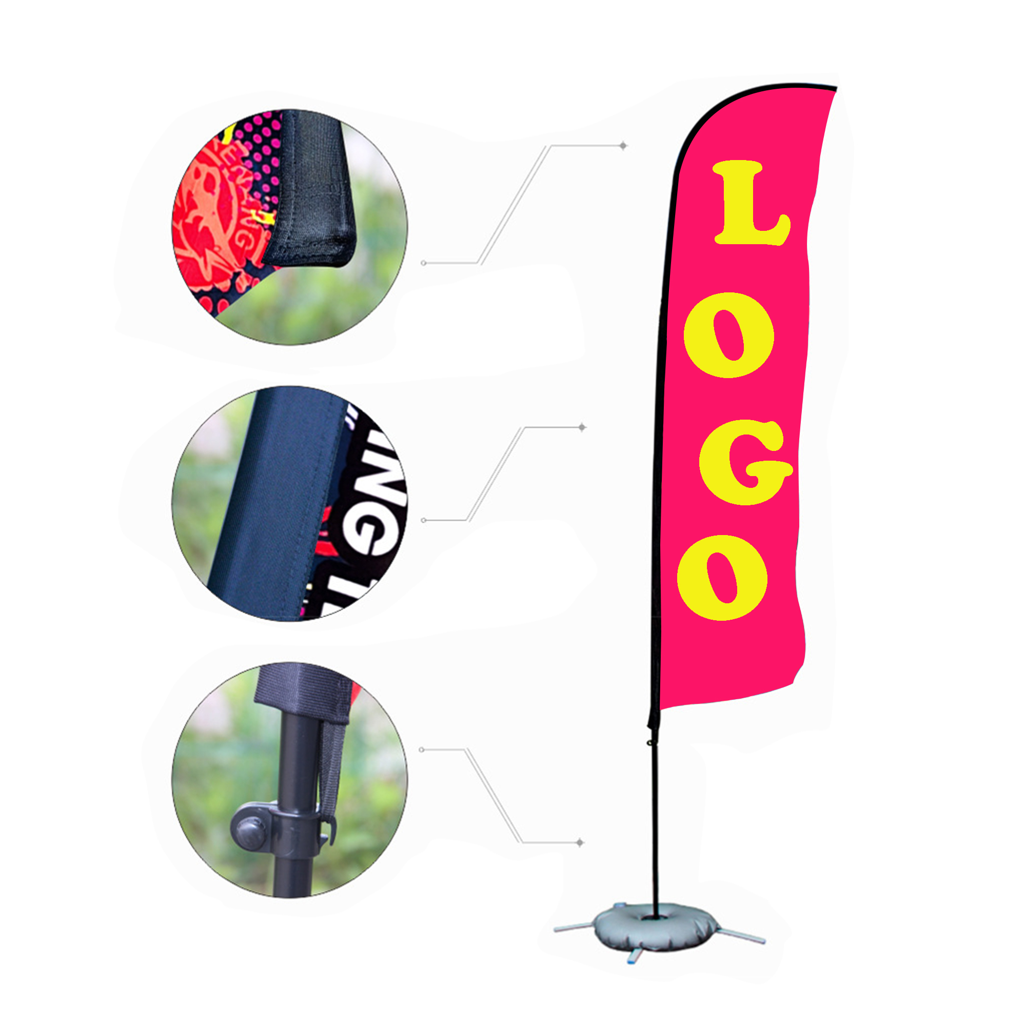MOQ 5 Customized Feather Flags