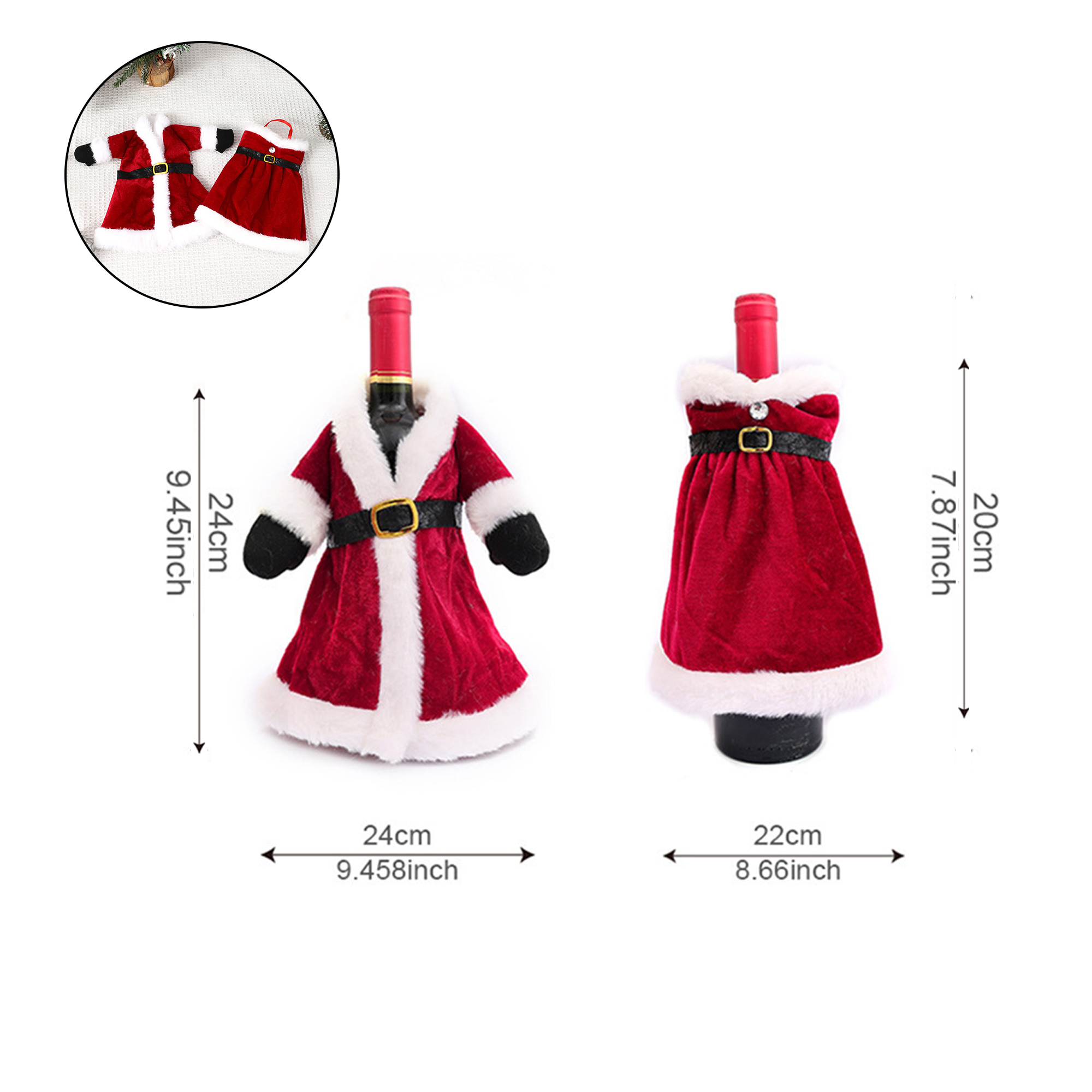 MOQ:10pcs Christmas Wine Bottle Dress 5