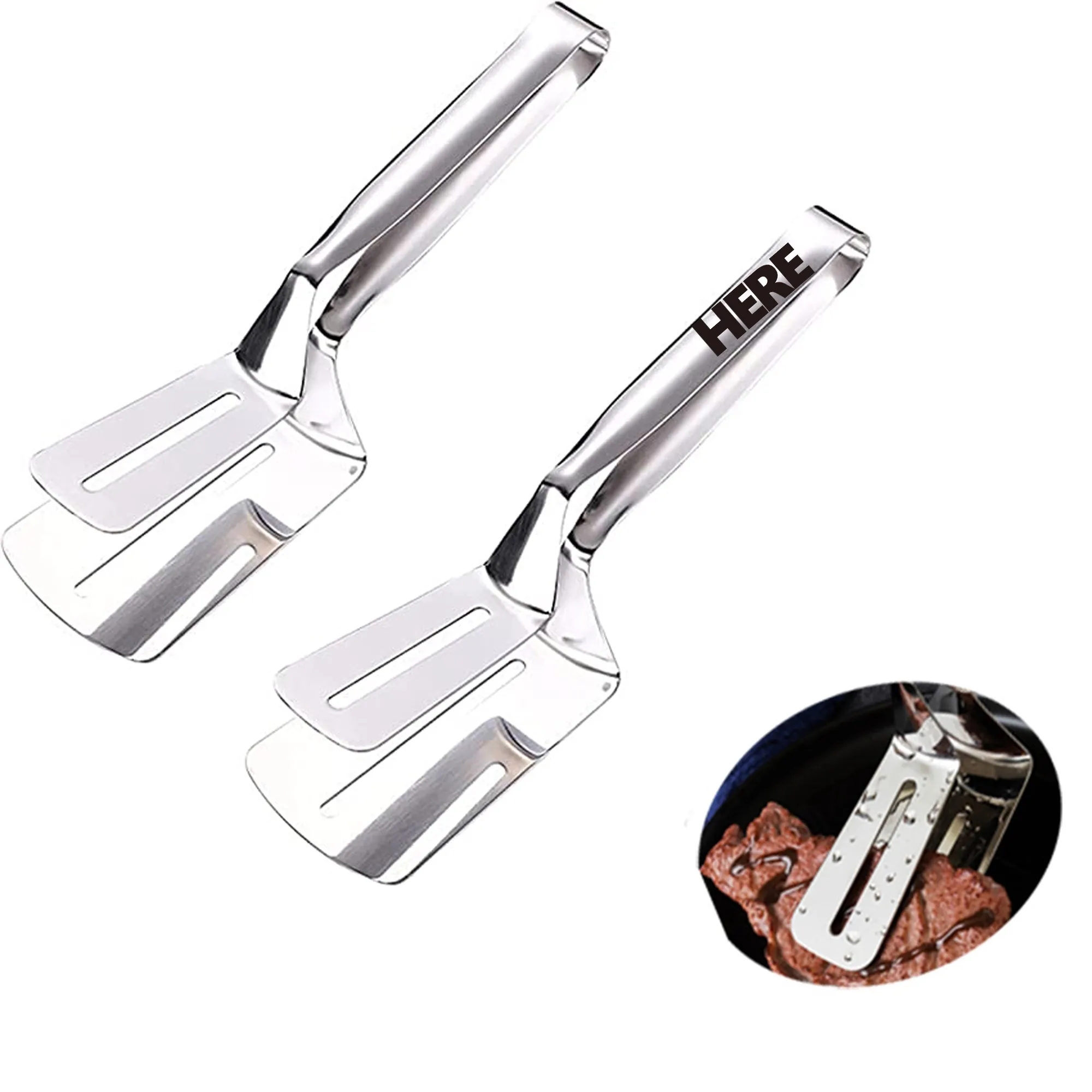 Stainless Steel Steak Barbecue Tongs 4