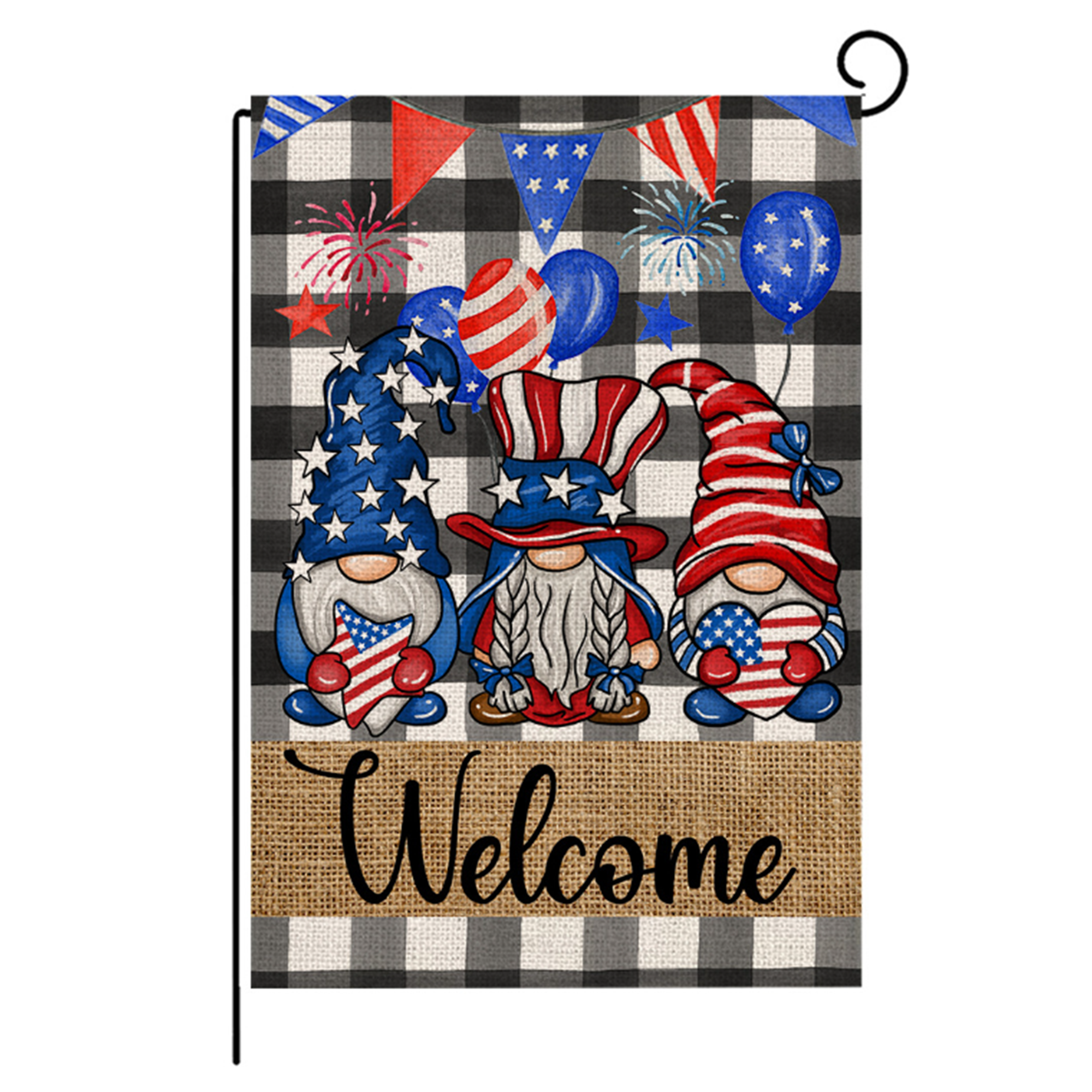 Printed Linen Polyester Decorative Flag 21