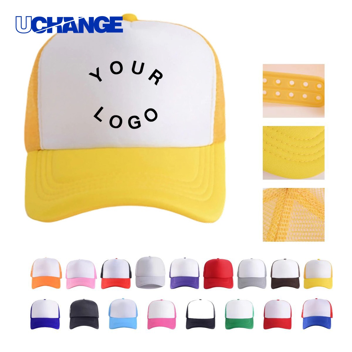 Polyester Mesh Back Trucker Cap Headwear with Foam Front