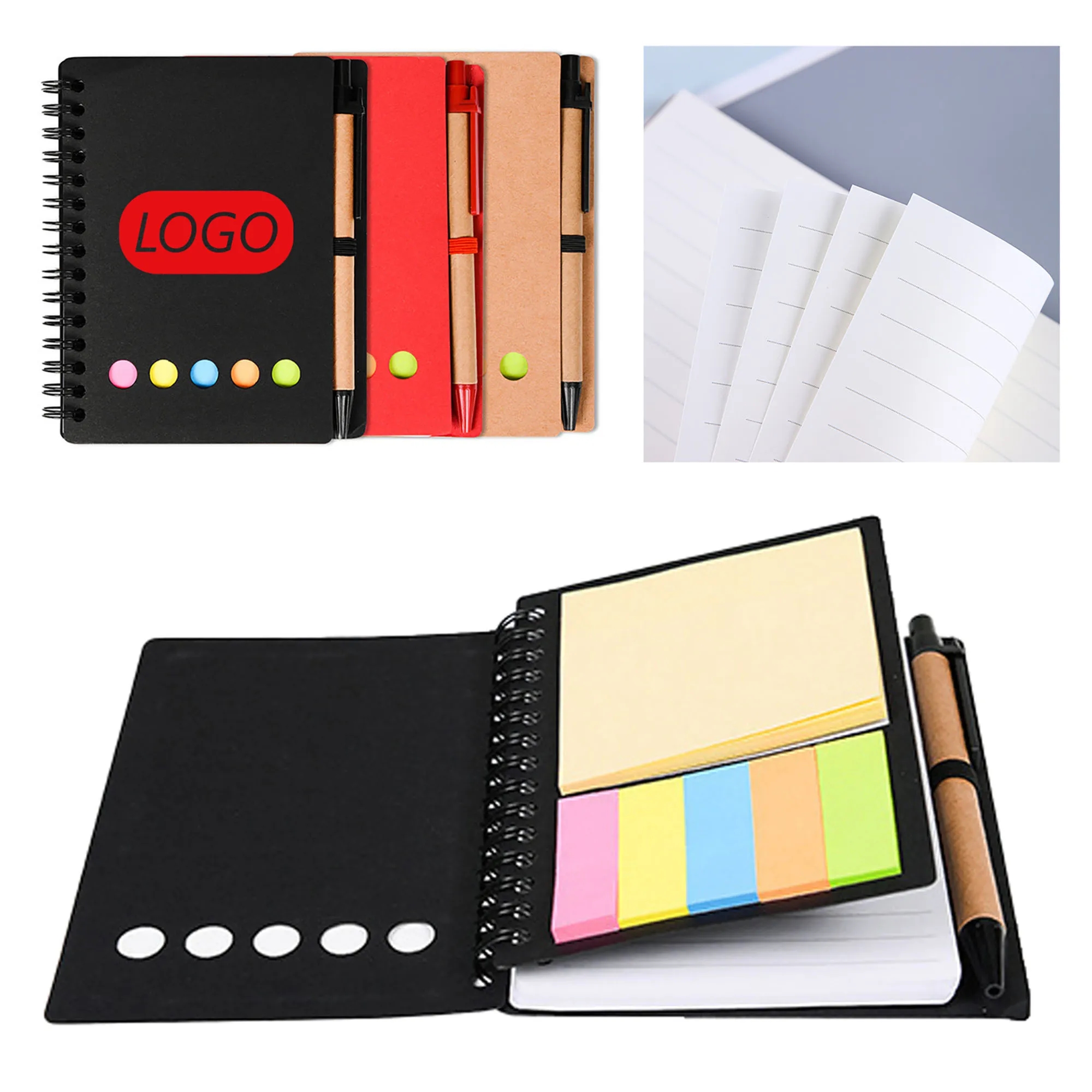 Spiral Steno Pads Lined Notebook with Pen