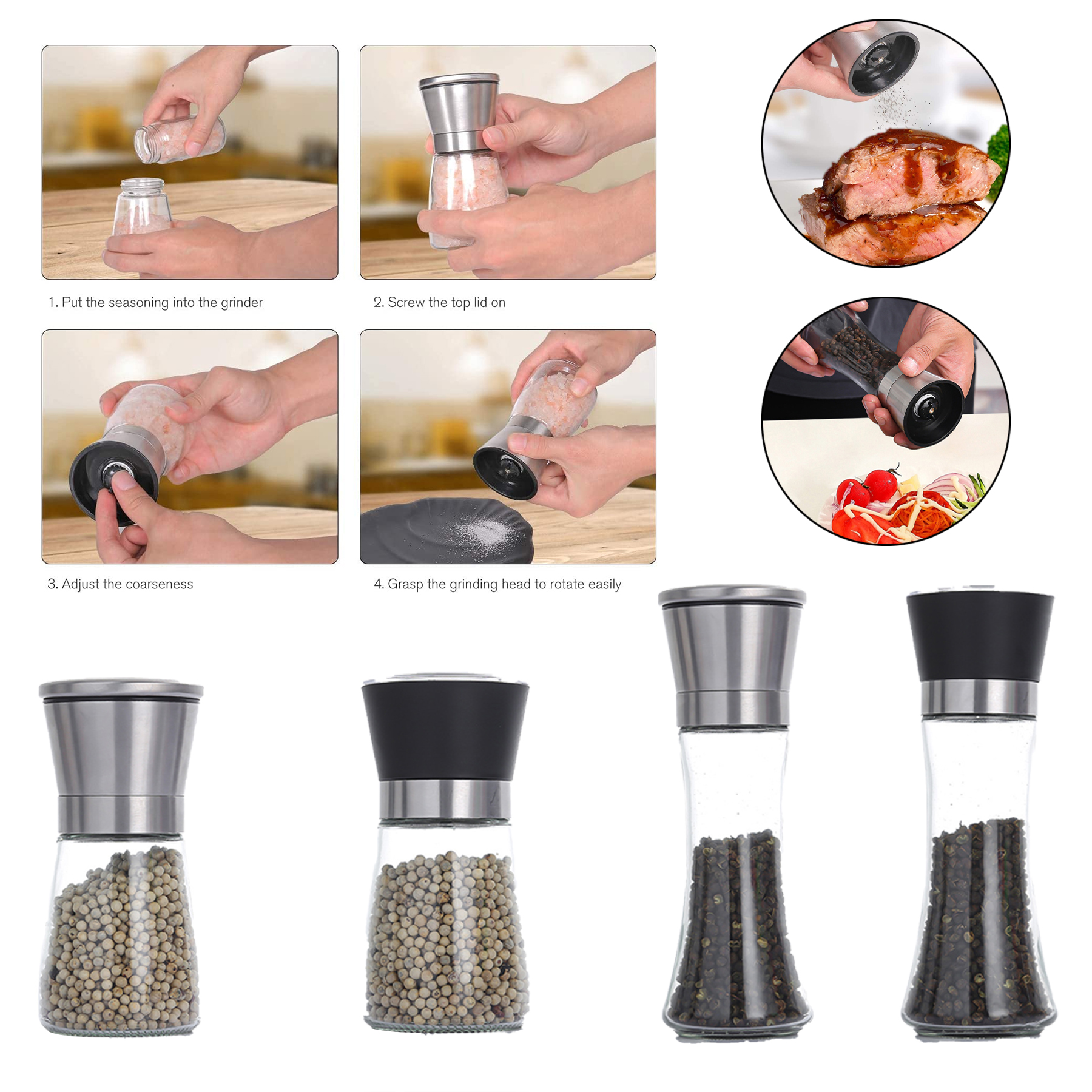 Stainless Steel Salt and Pepper Grinder 5