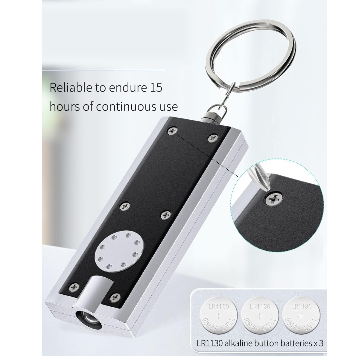 Mini LED Flashlight Key Ring 13