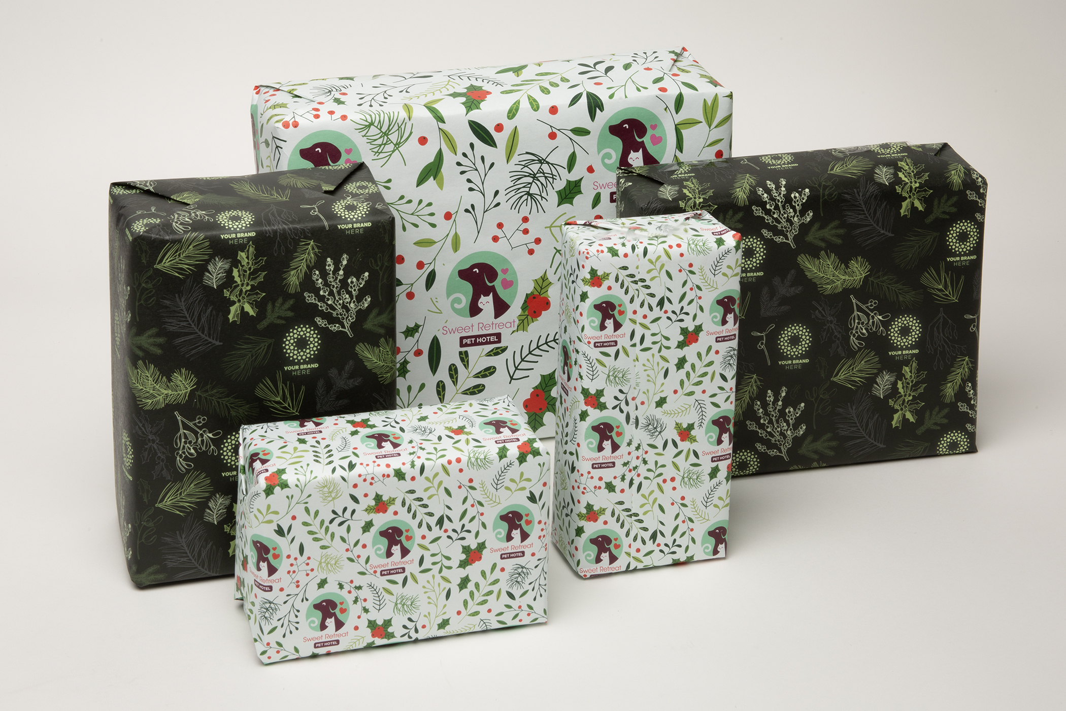 Full Color Custom White Wrapping Paper 25' Roll 8