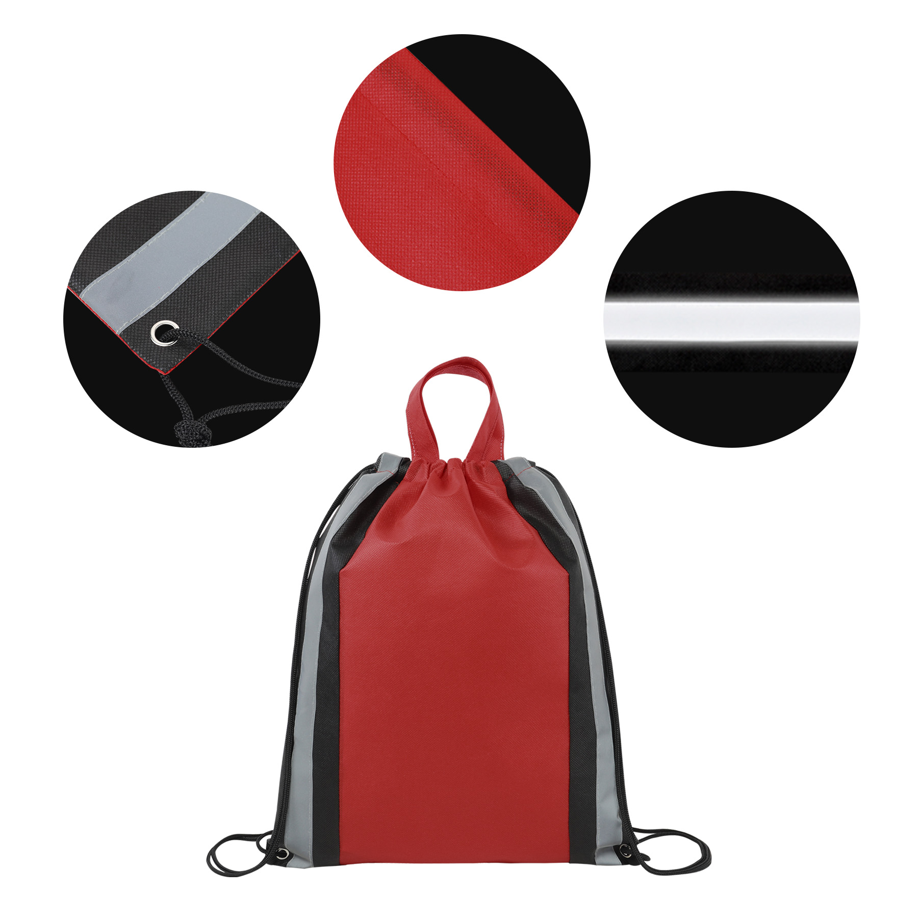 Small Reflective Non-Woven Drawstring Bag 50