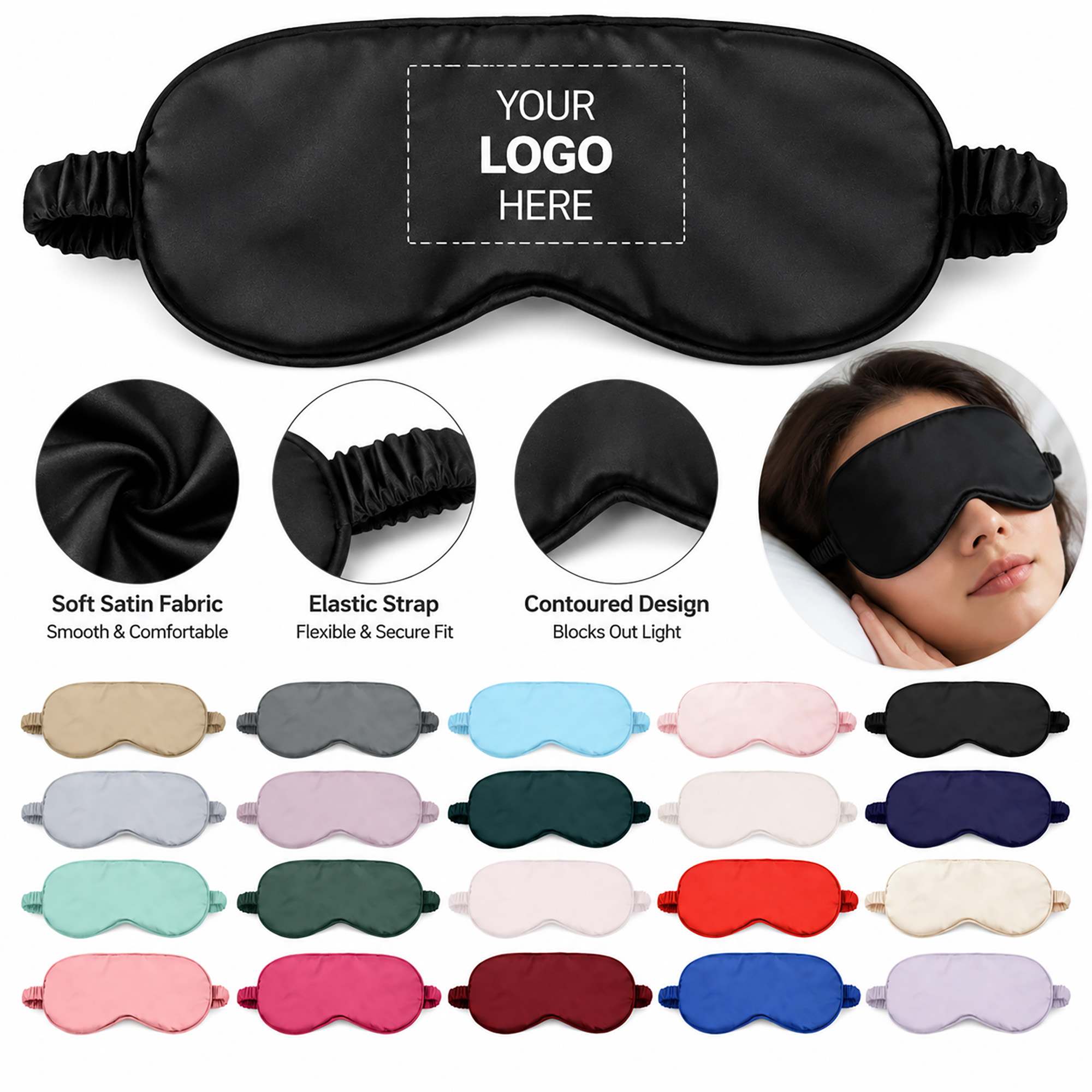 Soft Sleep Mask for Travel, Hotels and Wellness 3