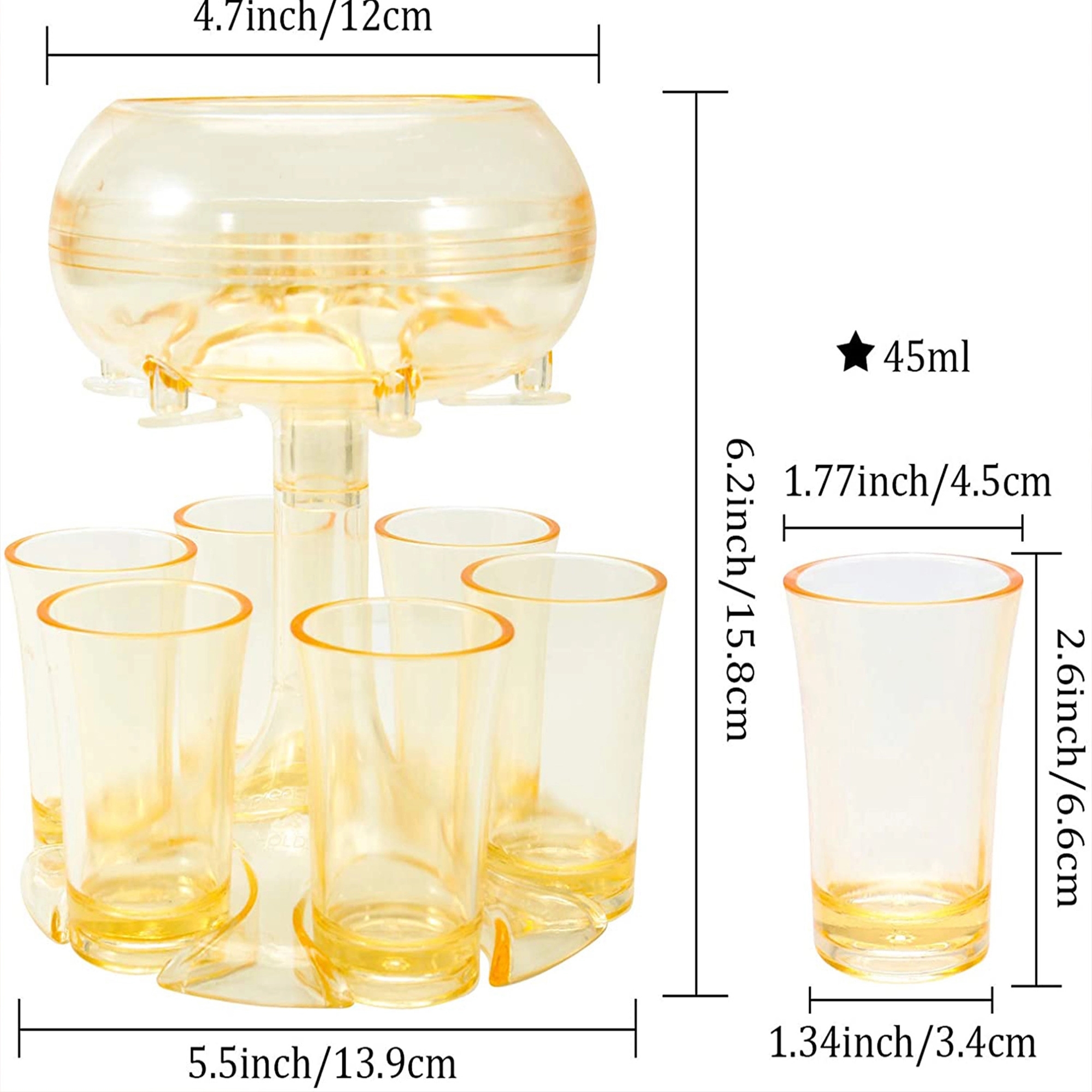 6 Shots Glass Dispenser and Holder 5