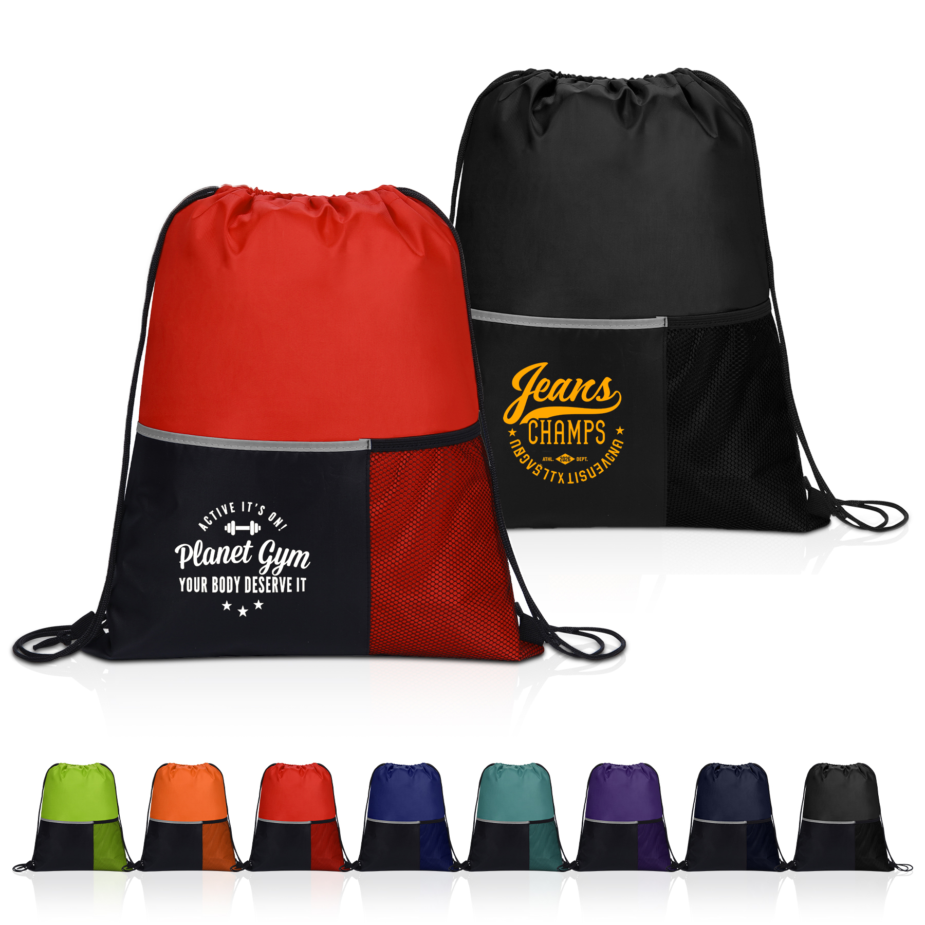 Dual Pocket Drawstring Backpack 37