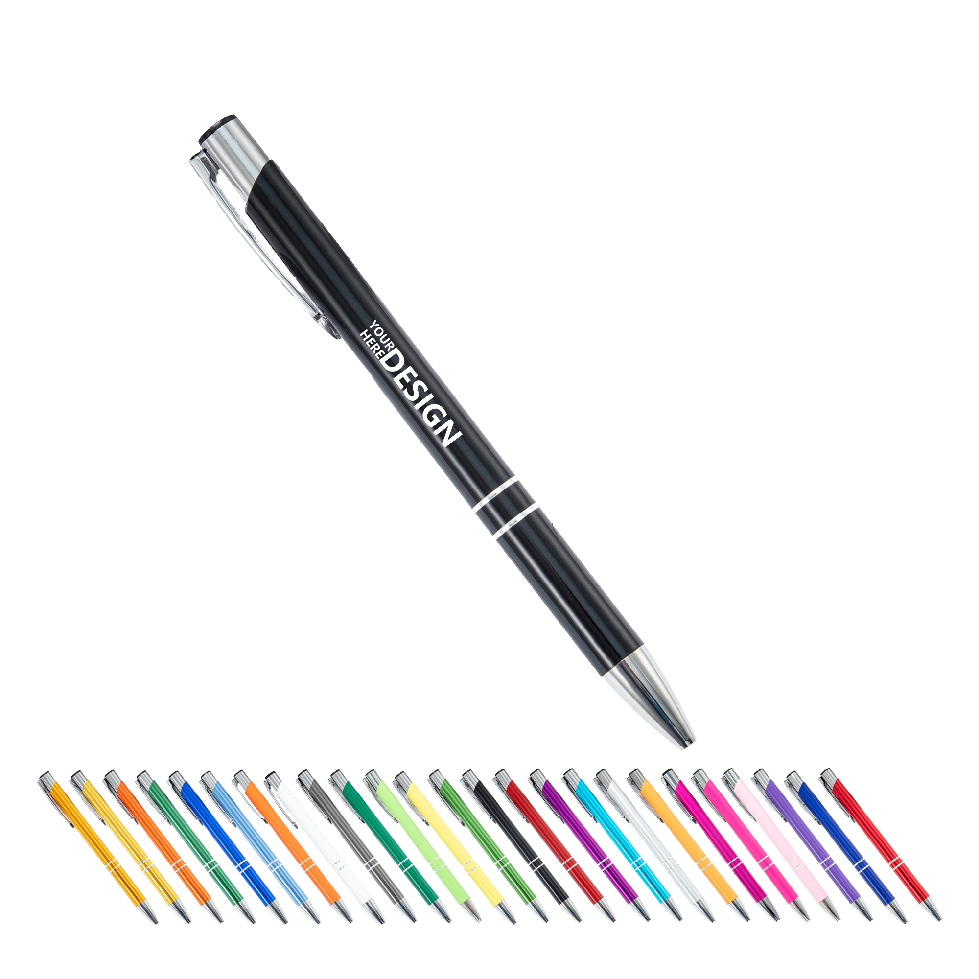 Custom Double-Spiral Decorative Aluminum Ballpoint Pen 3