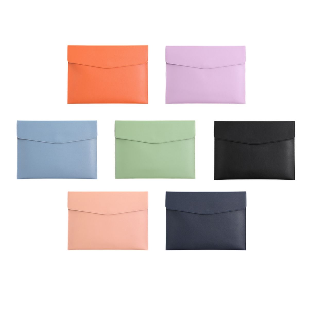 Wide-Opening PU Paper Organizer
