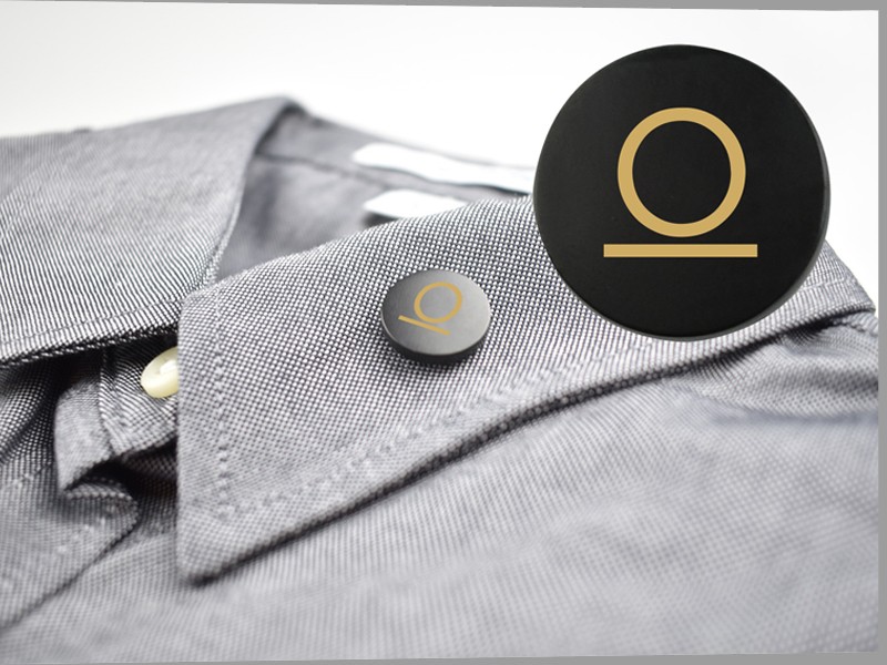 Metal Black Lapel Pin