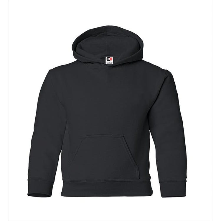 Kids' Hooded Pullover Black Large, custom hoodie or sweatshirt with logo imprint 3