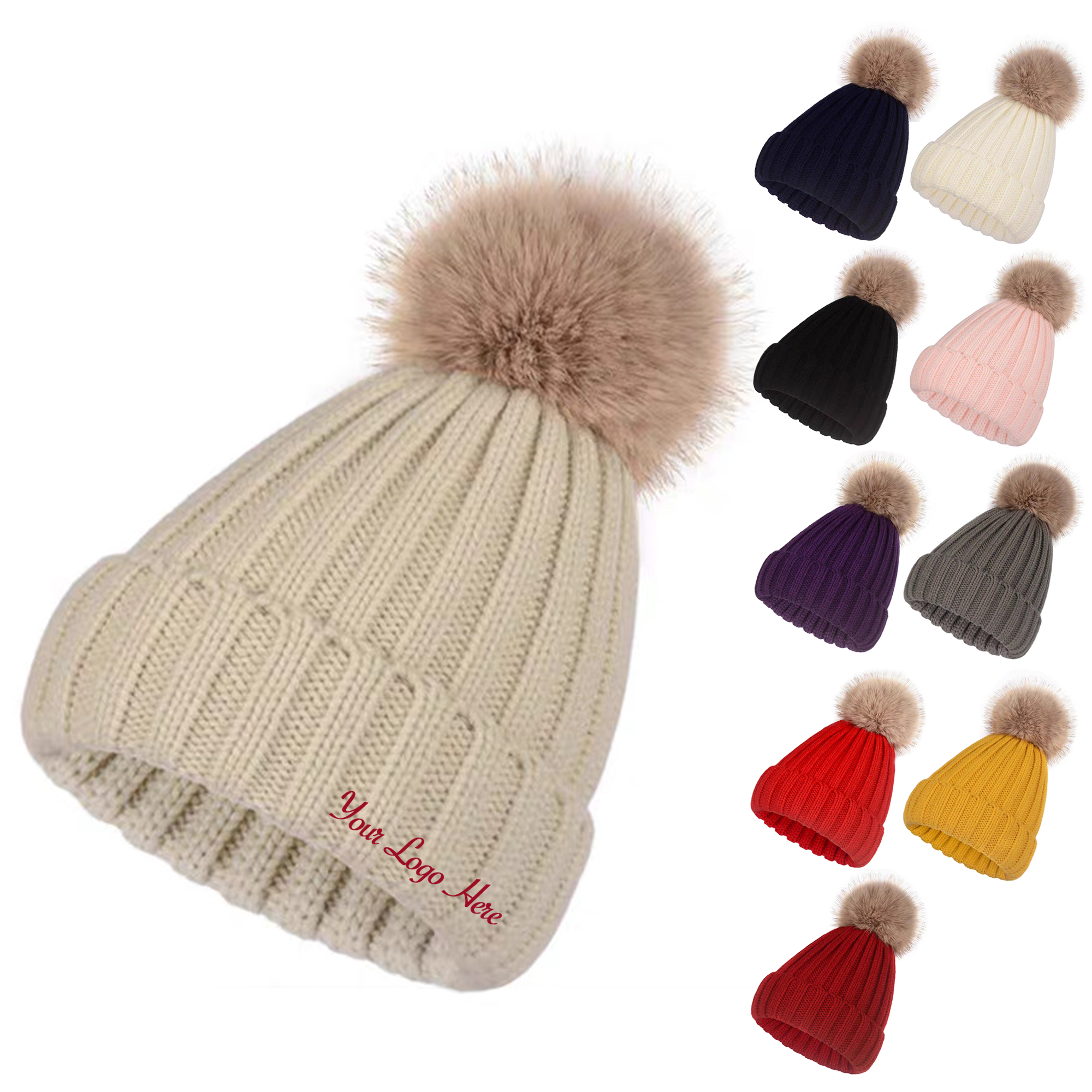 Women Winter Ski Cuffed Cap 4
