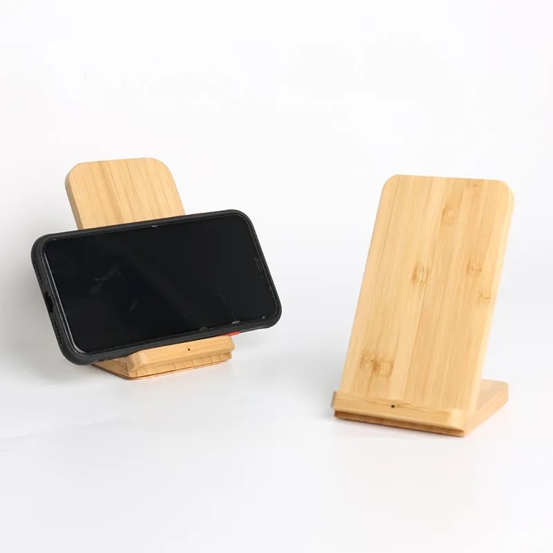 Bamboo Wireless Charging Stand Withe Phone Holder