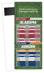 Football Schedule Laminated Card/Postcard with Magnet Strip 3.5x8.5 - 14 pt.