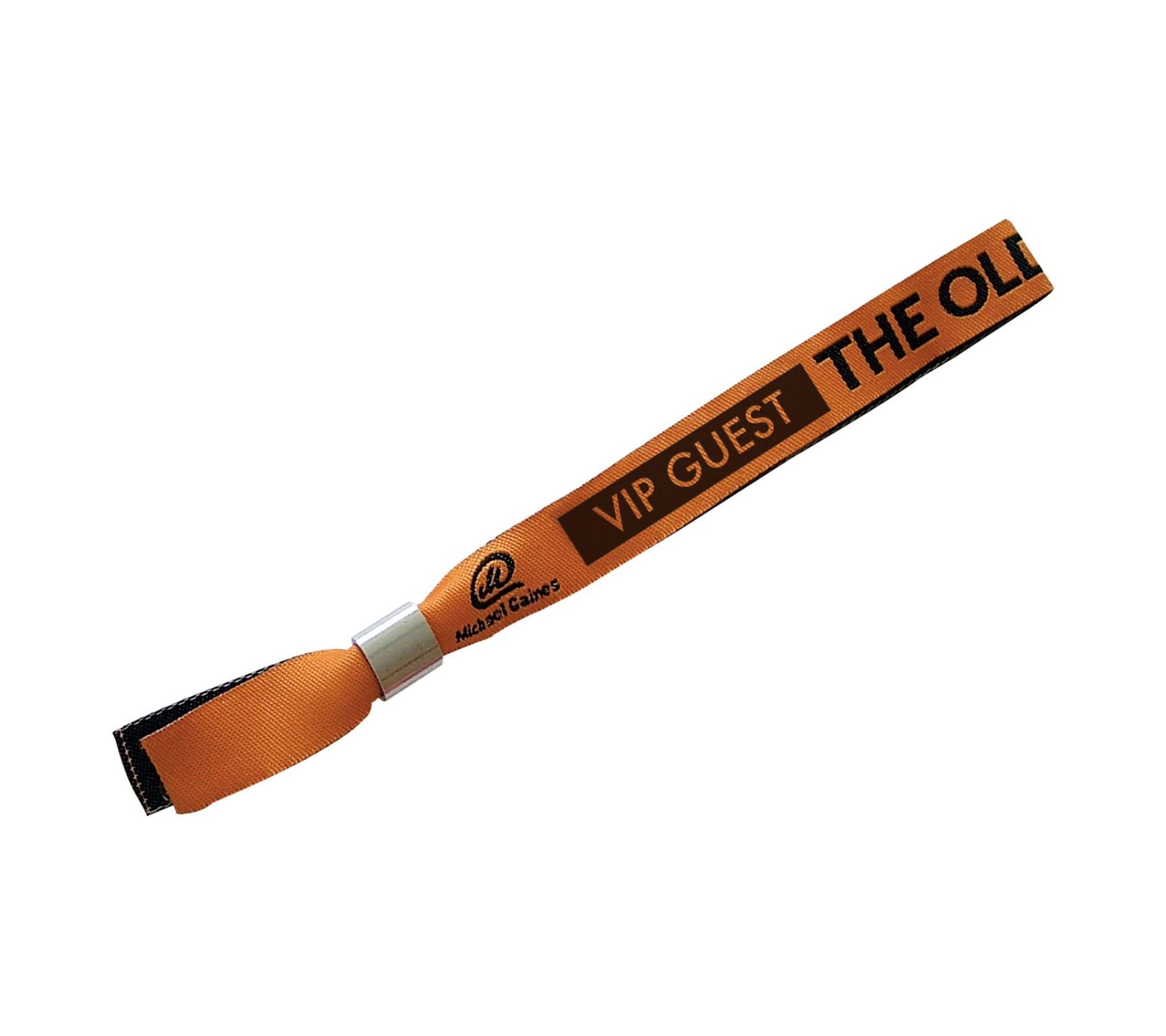 1/2" Custom Woven w/ Aluminum Lock Reusable Event Wristband