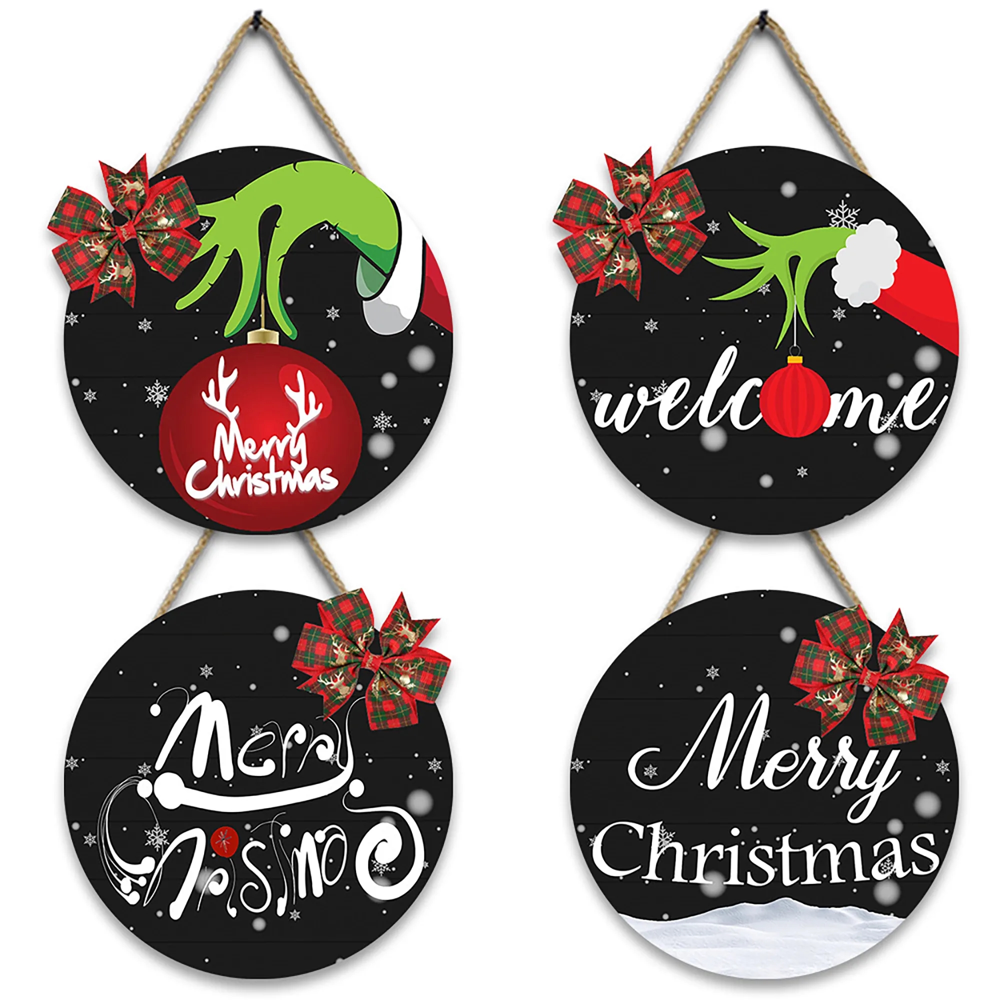 Holiday Wooden Welcome Door Sign MOQ 30PCS