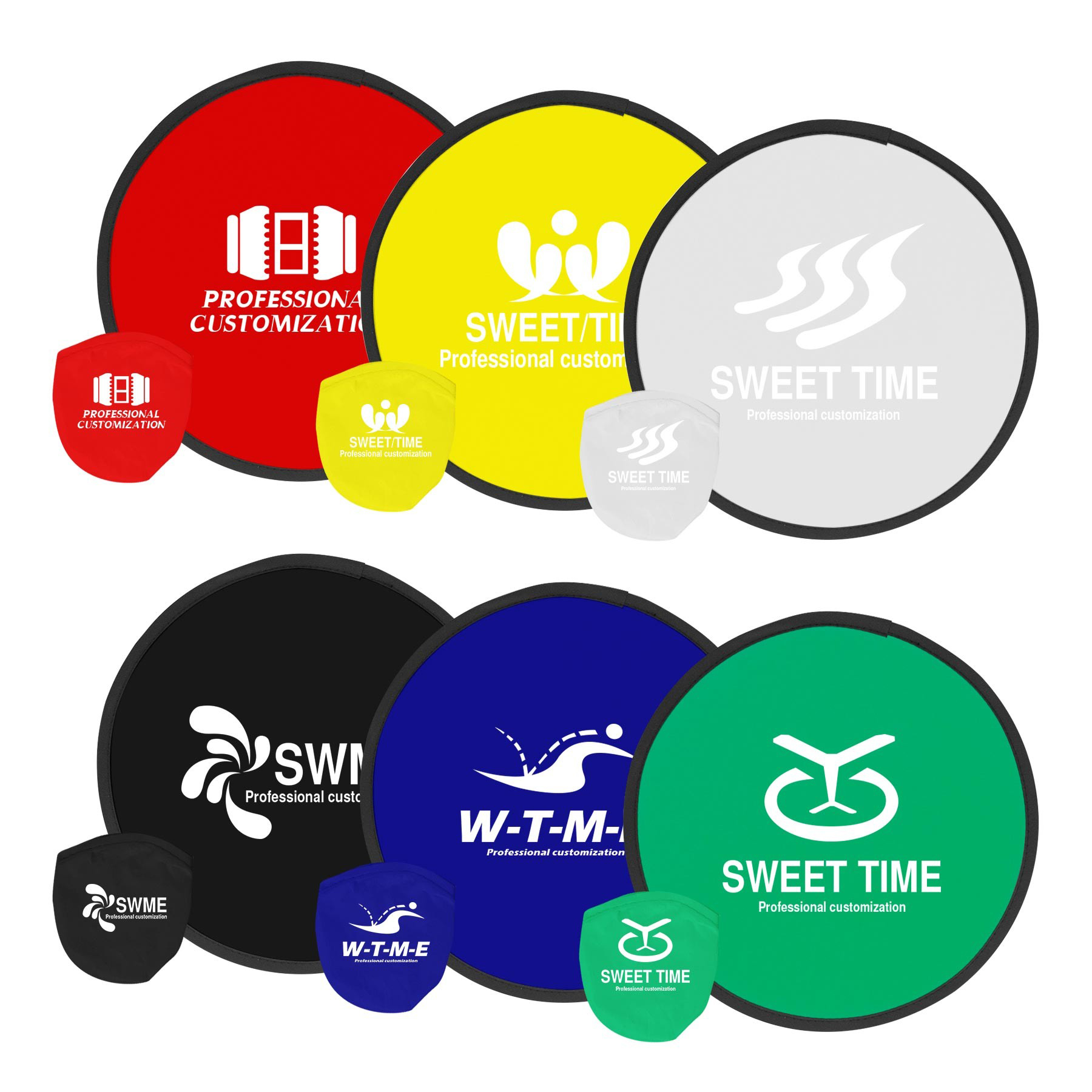 Polyester Foldable Flying Disc With Pouch