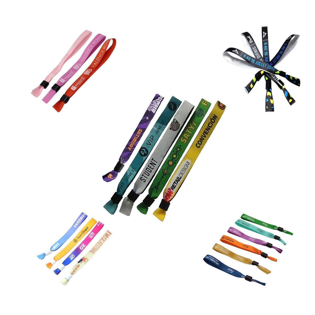 Custom Disposable Fabric Bracelet Woven Wristbands MOQ50 2