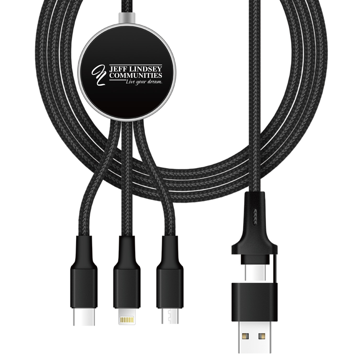 10W LED Light-Up 6-IN-1 Charging Cable