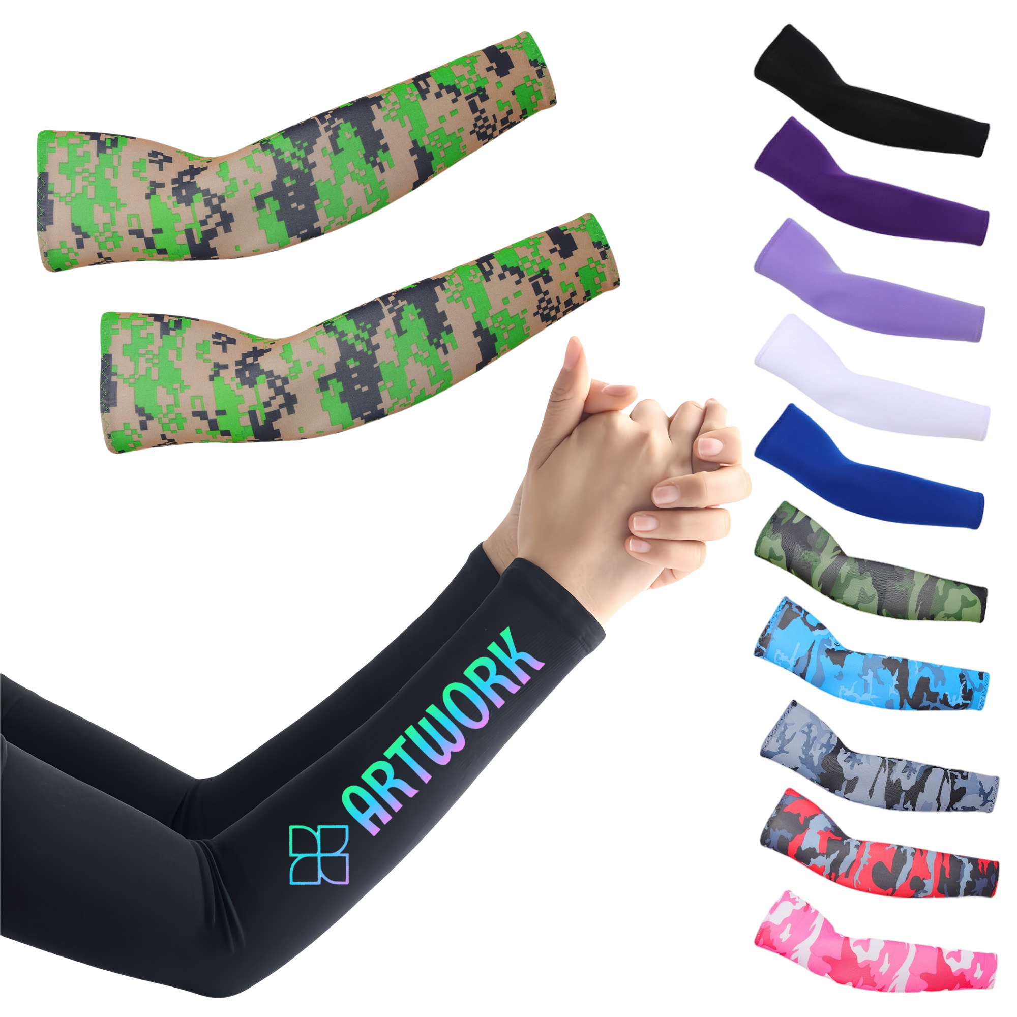 Summer Sports Ice Silk Arm Sleeves 13