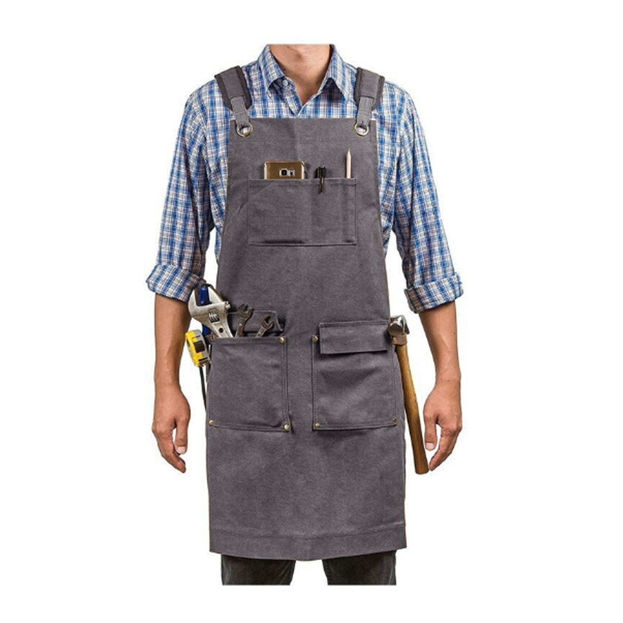 MOQ 20 PCS Sturdy Thick Canvas Multi Pocket Apron 9