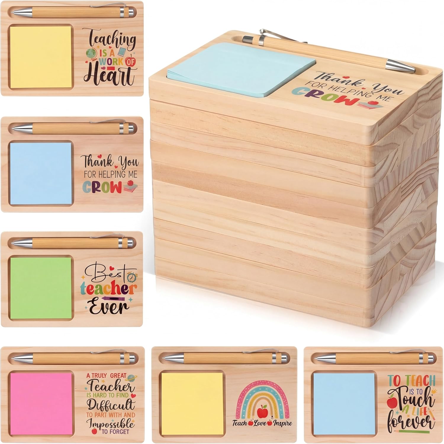 Wooden Sticky Note Holders