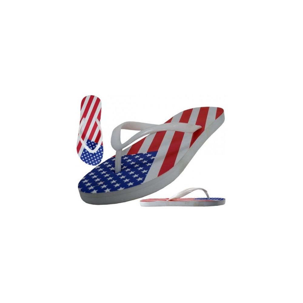 Women's U.S. Flag Print Flip Flops - Assorted Sizes 2