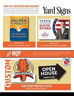 Yard sign sales flyer