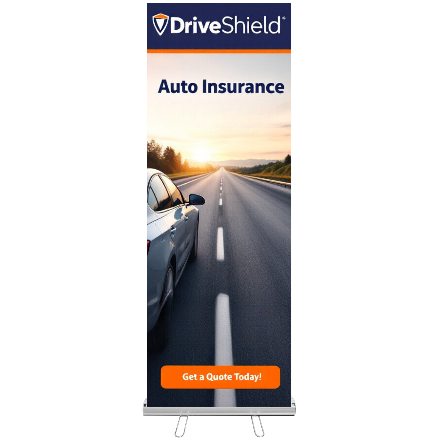 33"W x 90”H Height Adjustable Retractable Banner