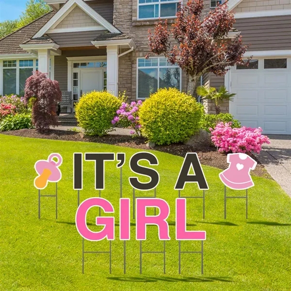 It's A Girl Yard Letters for conference campaigns