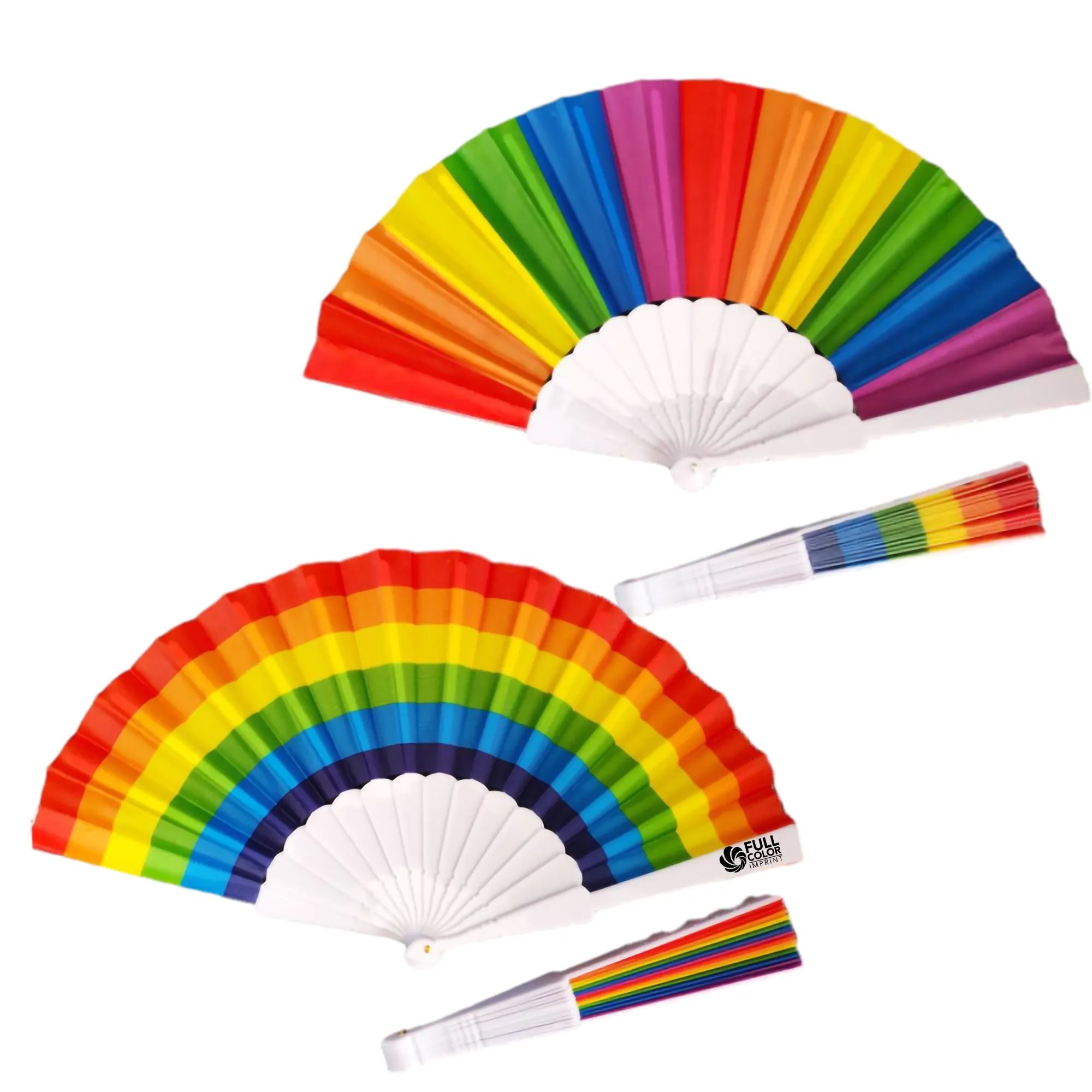 Rainbow Portable Folding Pride Handheld Fan