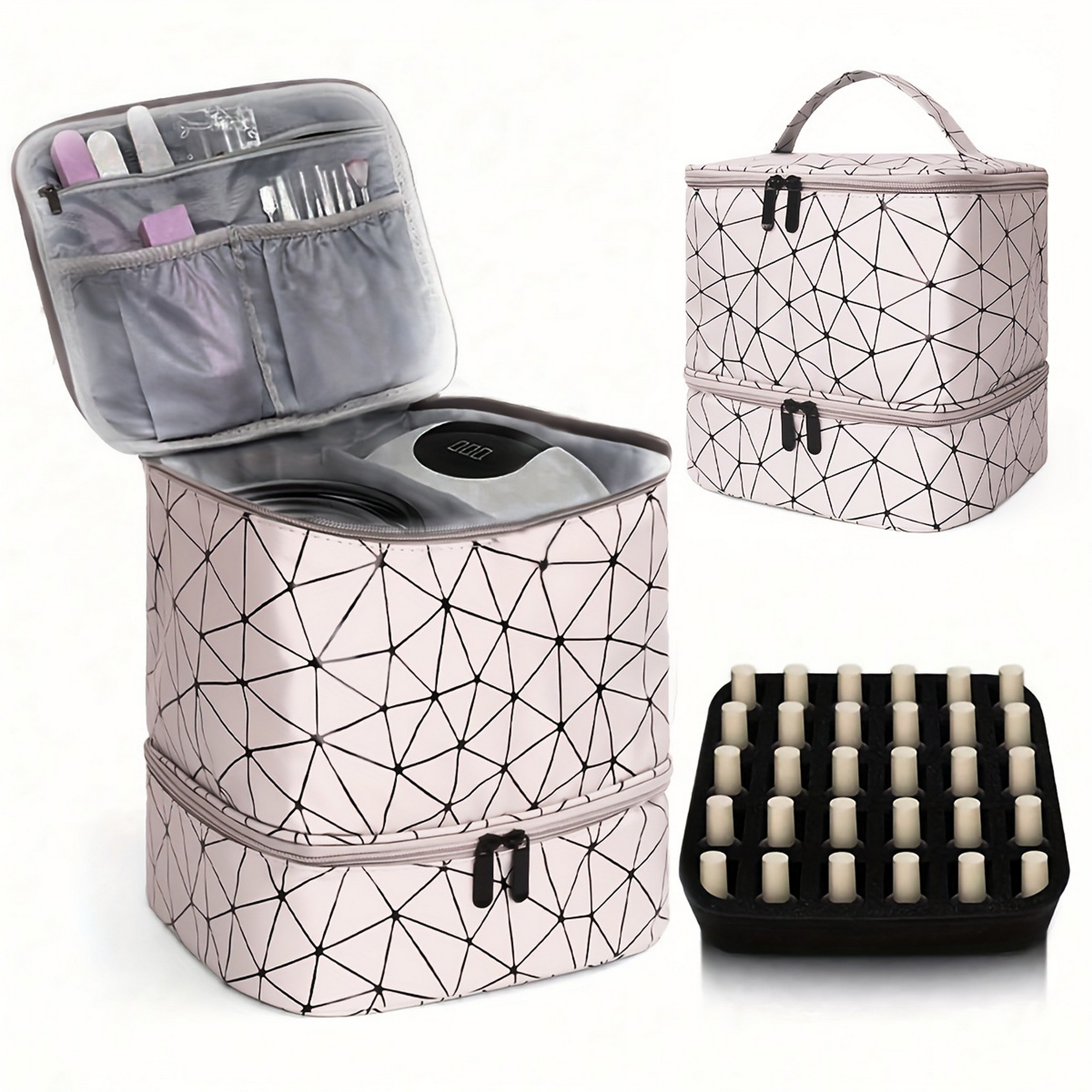 Double Makeup Nail Polish Storage Bag 10