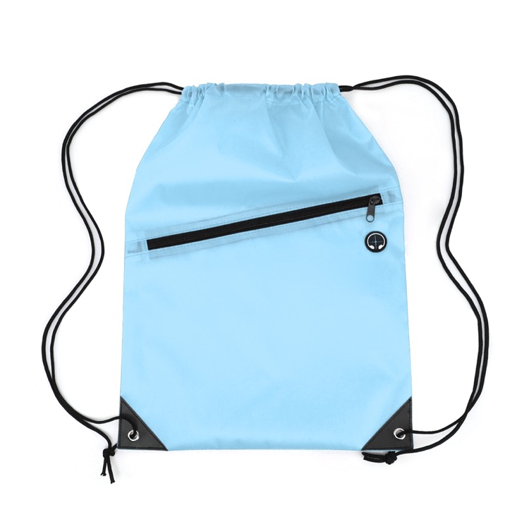 Drawstring Backpack with Front Zipper Pocket 73