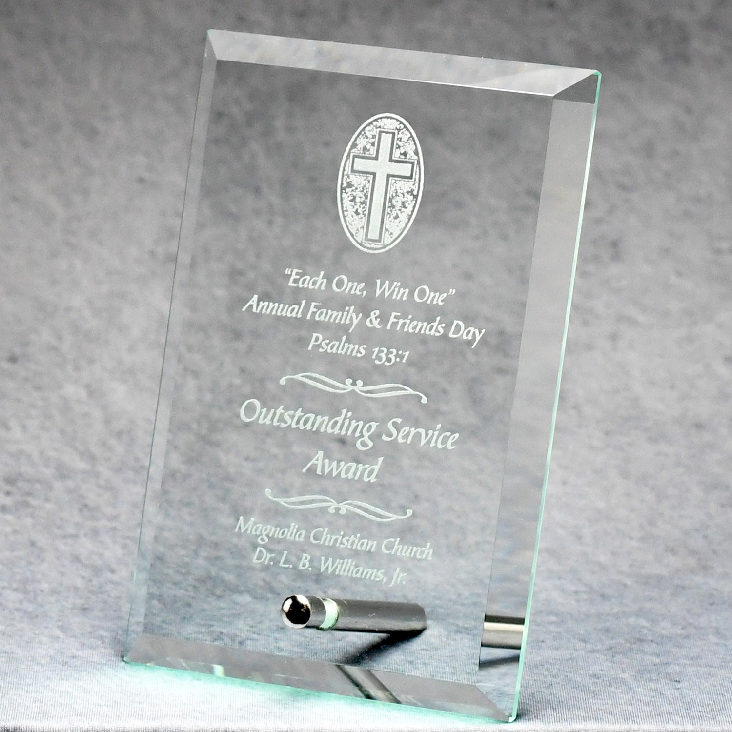 Economy Jade Glass Standing Plaque 11