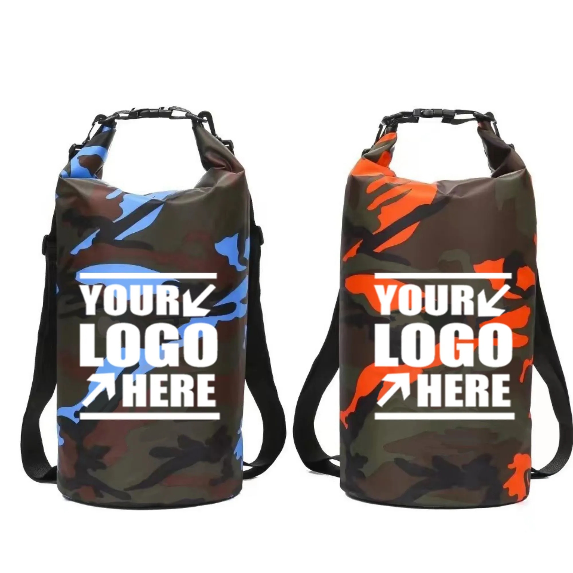 20L PVC Mesh Camouflage Waterproof Bucket Backpack 6