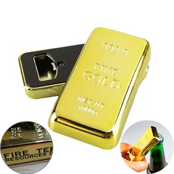 Gold Bar Magnet Bottle Opener