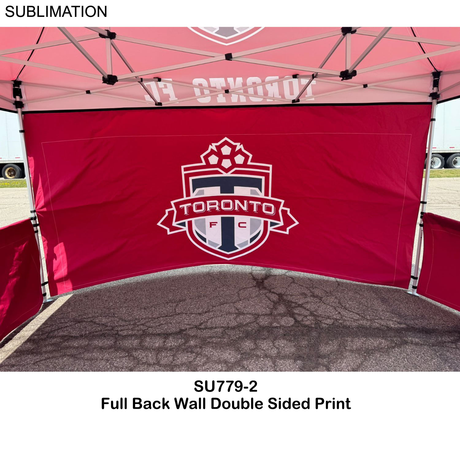 72Hr Fast Ship - Full 15' Back Wall for 10x15 Tent Kit, Sublimated, Double Sided Print 9
