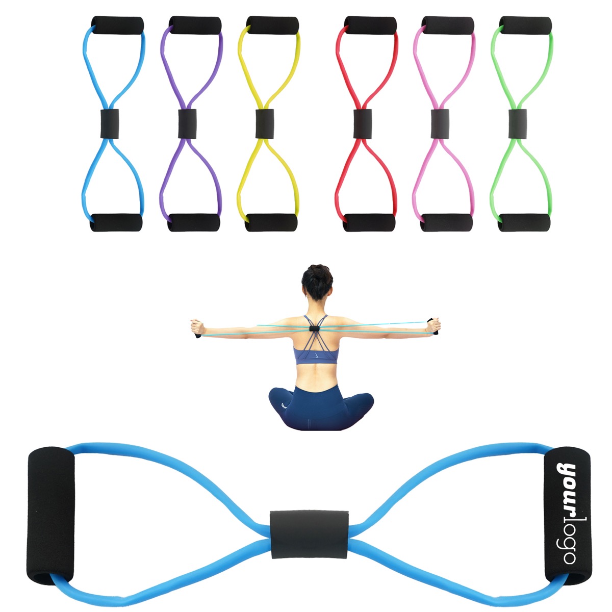 Exercise Chest Expander Figure 8 Resistance Fitness Band