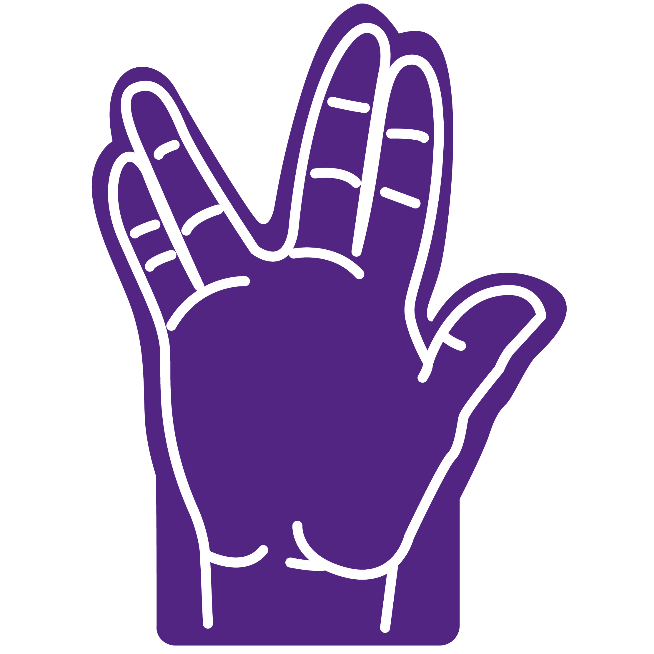 16" Foam Hand 55